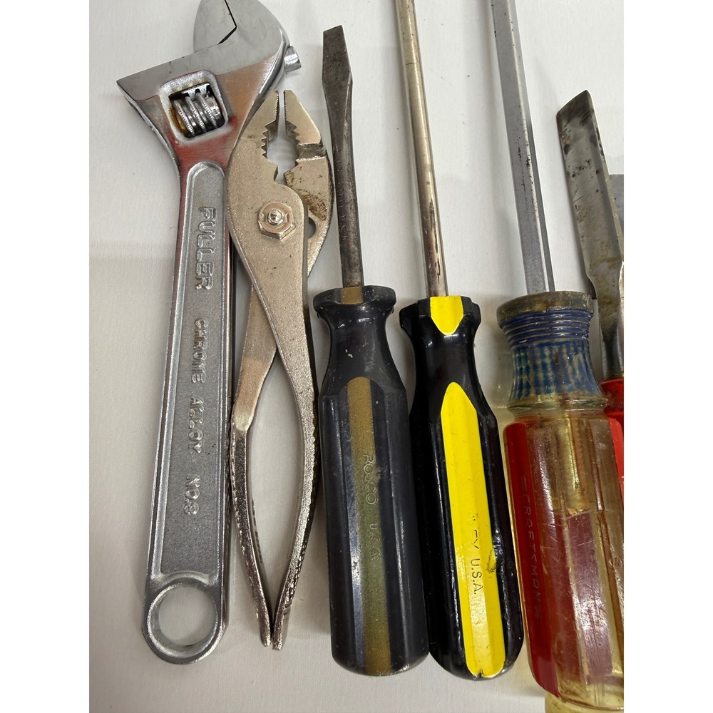 Vintage Hand Tool Lot Craftsman Stanley Handyman Fuller Rosco USA Wrench Chisel - Picture 5 of 10